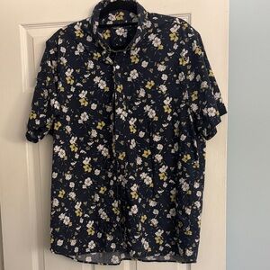 Abercrombie & Fitch Navy Floral Men's Shirt